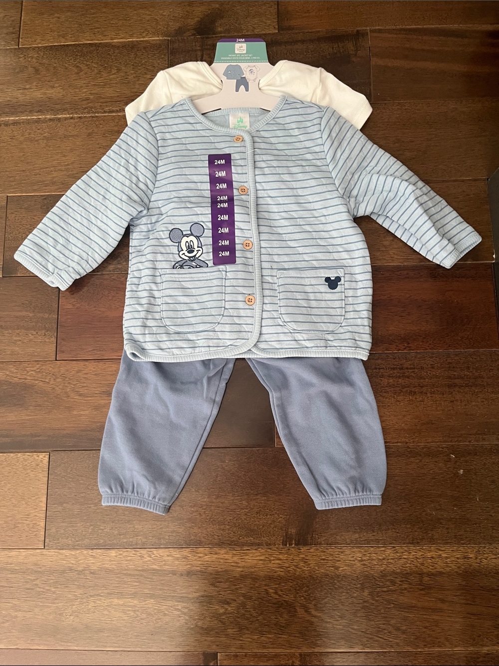 Disney Light Blue  Mickey jacket 3 PC Set